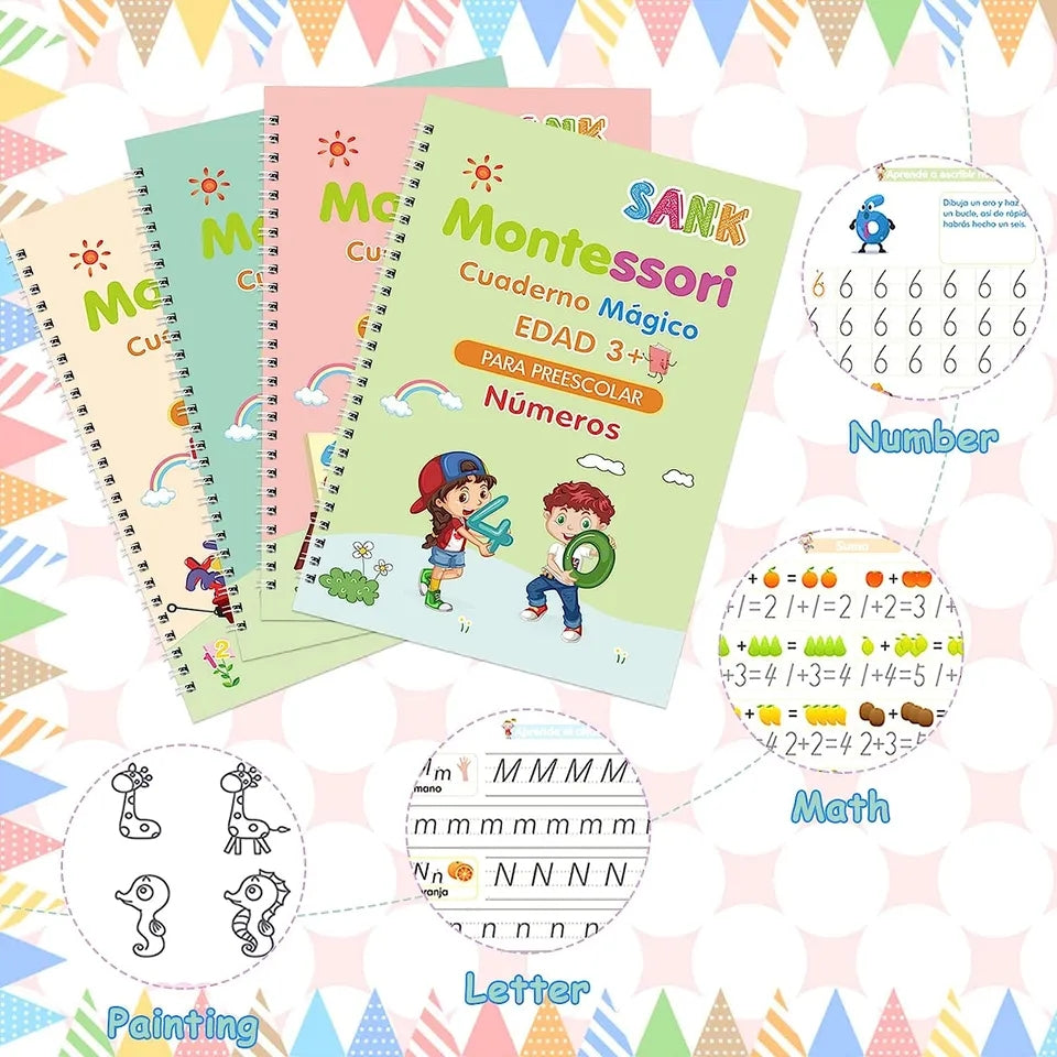 💎SET DE LIBROS MAGIC DRAW®️ (ESCRITURA GUIADA Y CALIGRAFIA)
