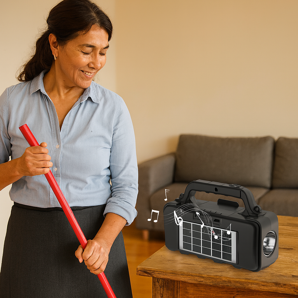 🔥RADIO FM/BLUETOOTH/USB TODO EN 1 CON CARGA SOLAR