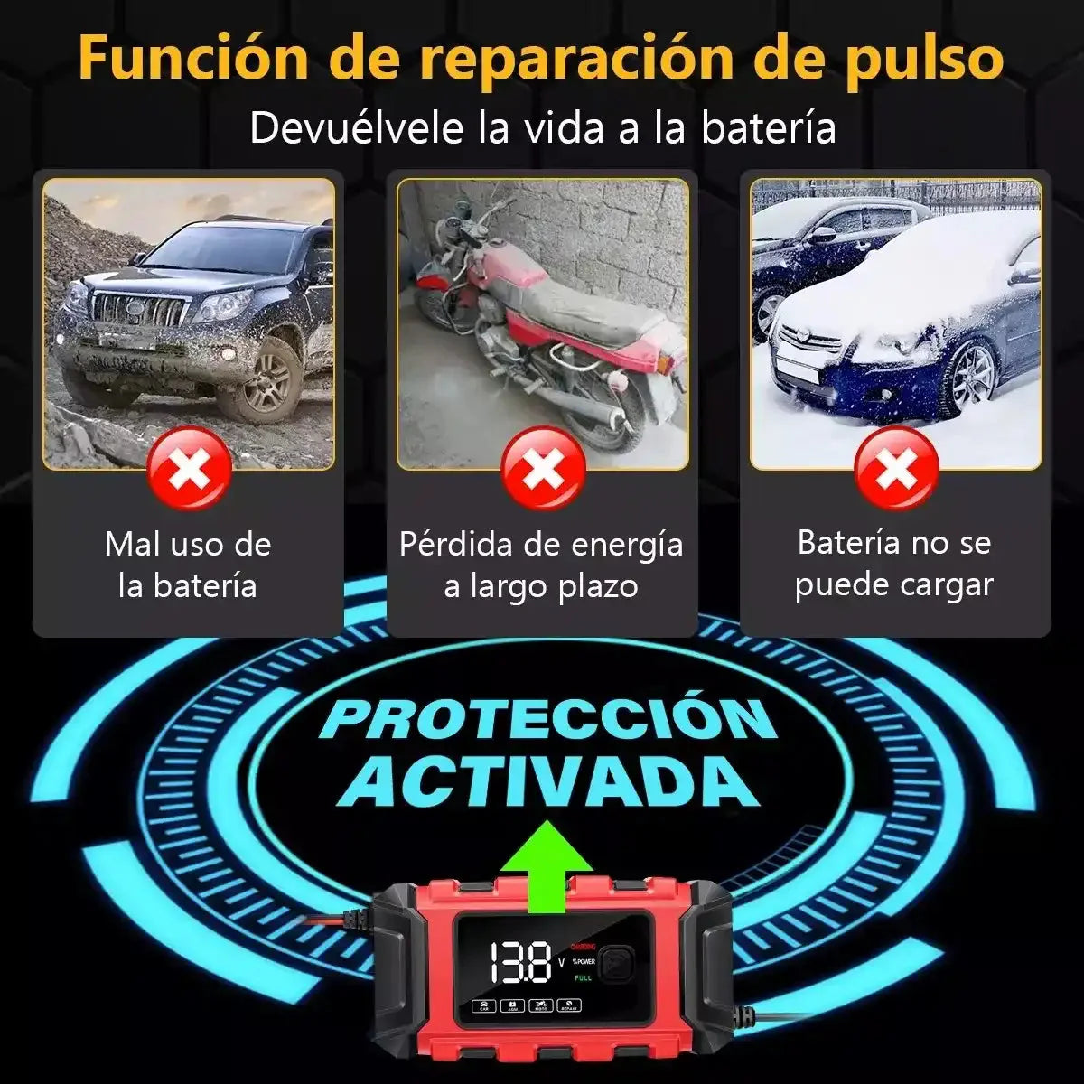 CARGADOR Y REPARADOR DE BATERIAS