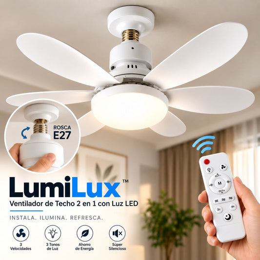 Ventilador de techo 2 en 1 con luz led /Lumilux